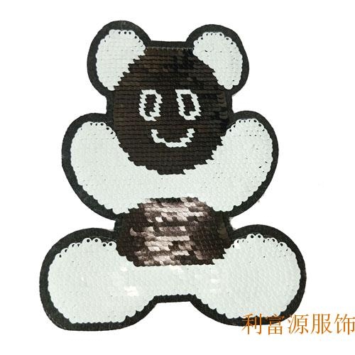 双面多色亮片绣花、珠片绣、亮片绣、钉珠绣、珠片绣花厂、绣花厂